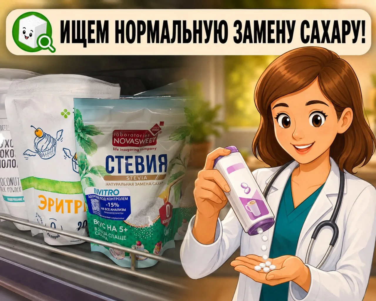 Вся правда про сахарозаменители из моего личного опыта.

Забудьте миф про то что сахарозаменители вр