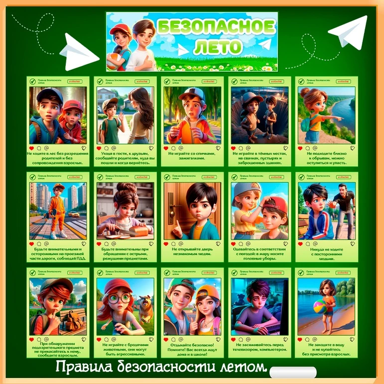 ☀ Лето - пора веселья, но не забывайте о безопасности! 
👫Профилактика детского травматизма

Лето — 
