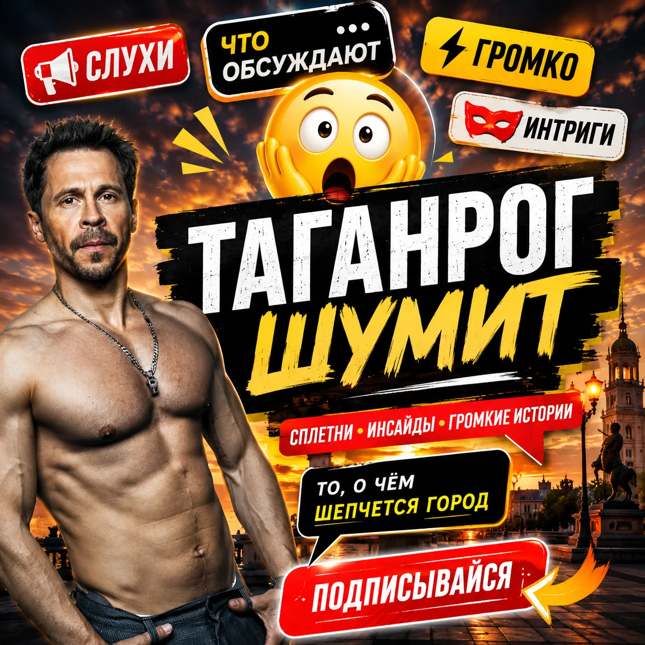 Да, тот самый канал теперь есть в MAX.

🔥 СРОЧНО ЗАЛЕТАЙ: «ПОДСЛУШАНО ТАГАНРОГ»

Если не хочешь про