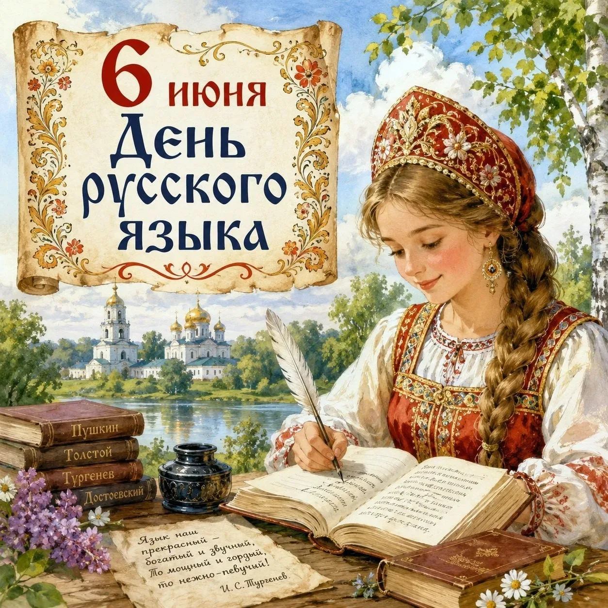 📚🇷🇺 6 июня — День русского языка 🇷🇺📚

Ежегодно 6 июня отмечается День русского языка — праздни