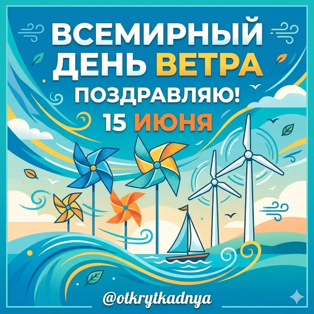 💨 Сегодня — Всемирный день ветра!

Ветер — это не просто движение воздуха, это мощная энергия, иску