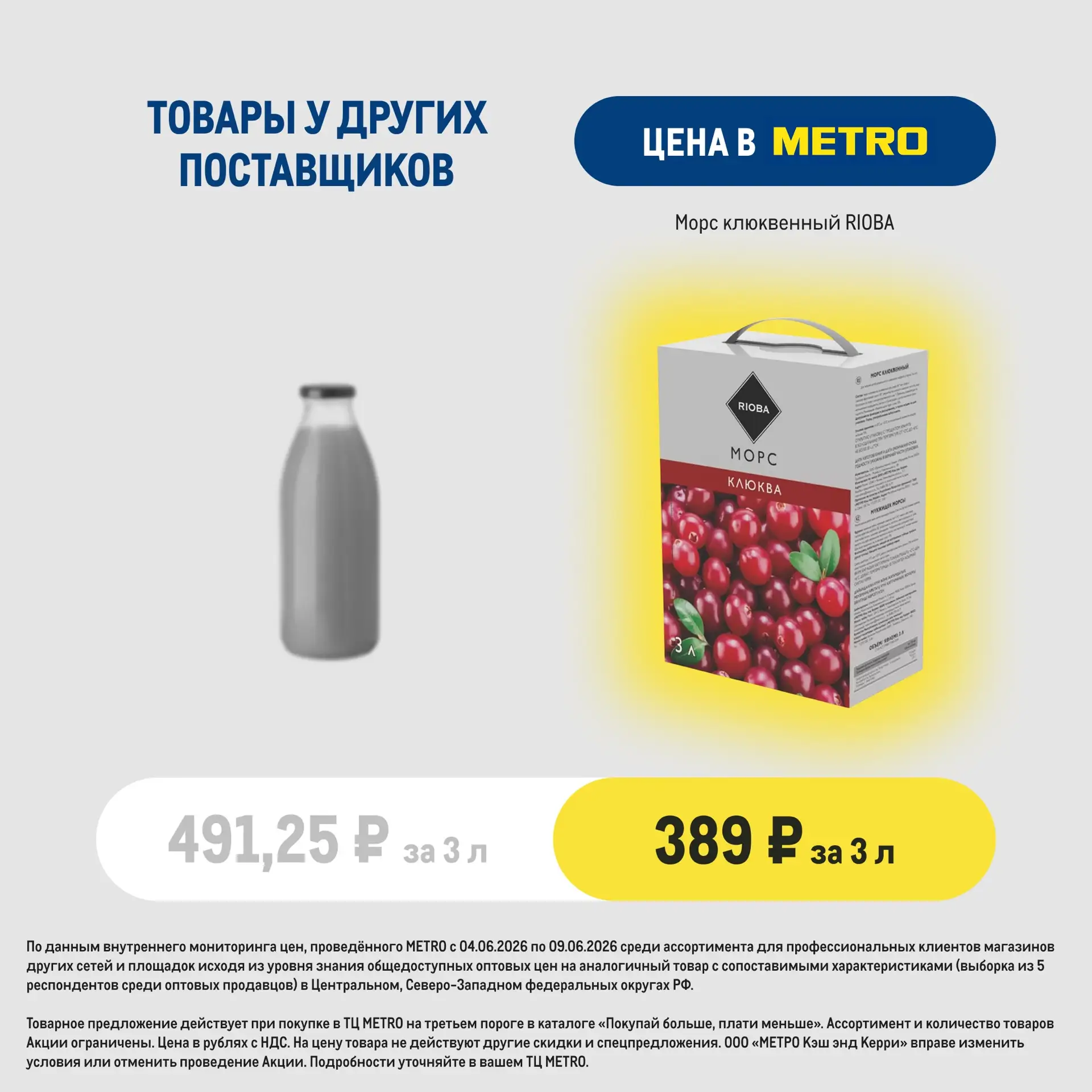 В такую жару даже цены начали таять 🫠 Освежите меню ягодным напитком по «Вкусной цене»: 

🔹 морс к