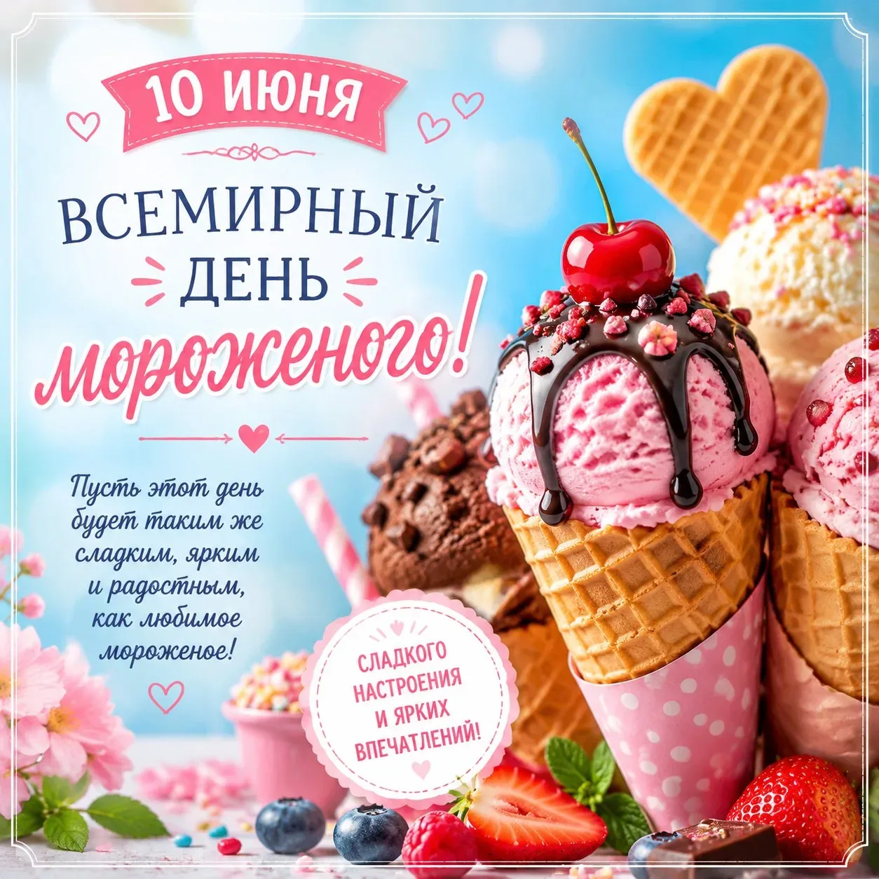 🍦 10 июня — день, когда можно есть мороженое на завтрак, обед и ужин!

Помните то чувство из детств