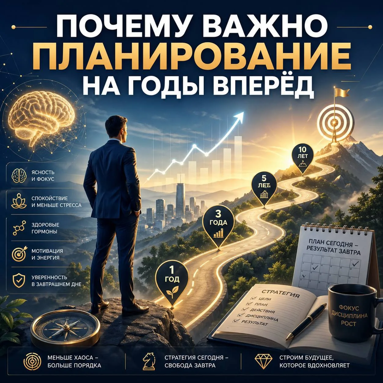 🚀 Почему важно планировать жизнь на годы вперёд

Многие живут по принципу: «разберусь завтра». Но п