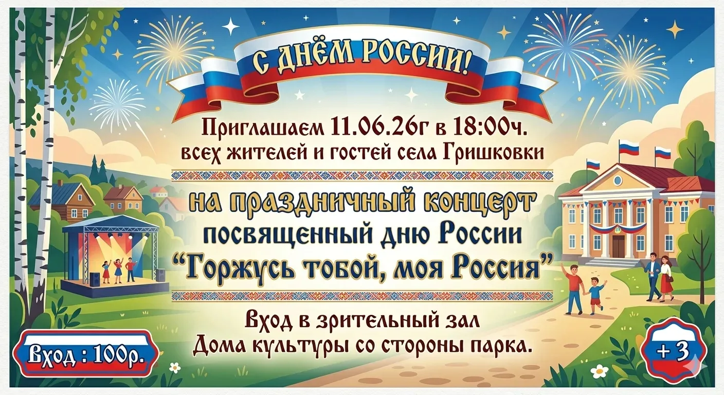 Уважаемые жители с. Гришковка
❗Уже в четверг ❗
Дом культуры с. Гришковка приглашает вас на концерт п