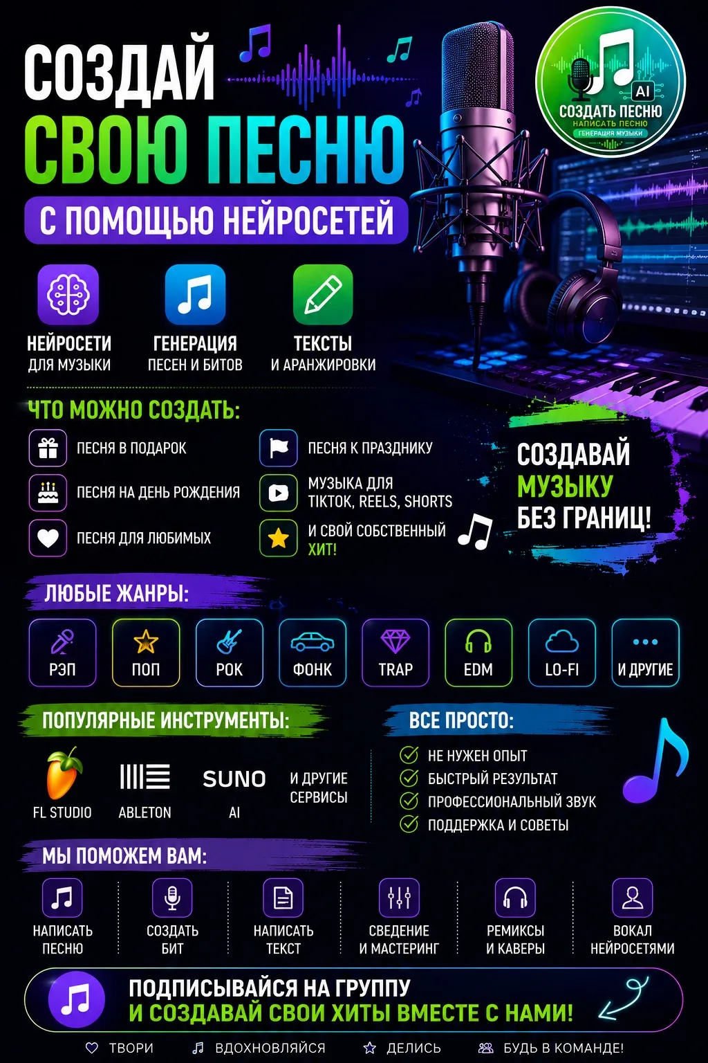 🎵 Хотели когда-нибудь создать свою песню? Теперь это можно сделать прямо в MAX 🚀

В нашей группе в