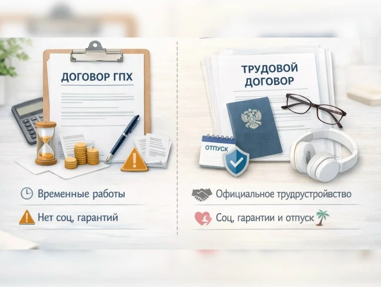 ✅Иногда работодатели предлагают заключить не трудовой договор, а договор гражданско-правового характ