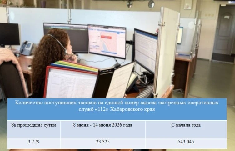 Еженедельный отчет о работе Системы-112 

С 8 по 14 июня 2026 года на единый номер вызова экстренных