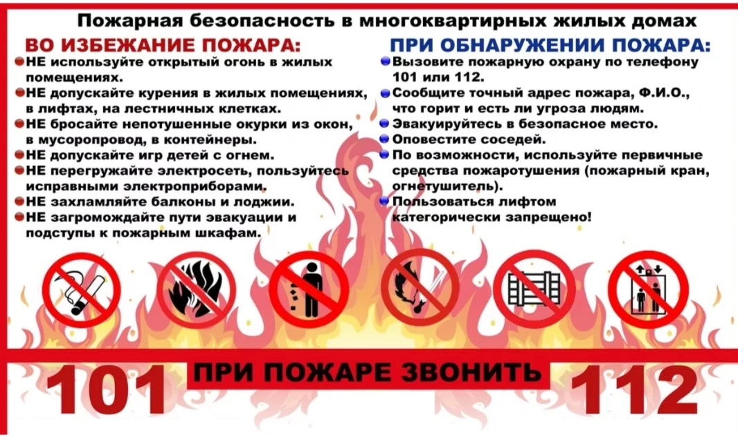 🔥 Огонь – не шутка! Памятка для студентов: Пожарная безопасность в многоквартирных домах 🔥

Привет