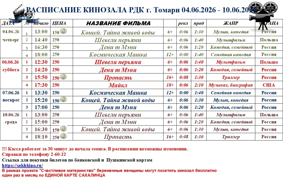 Ссылка для покупки билетов в кино по банковской и Пушкинской картам
https://sakhkino.ru/