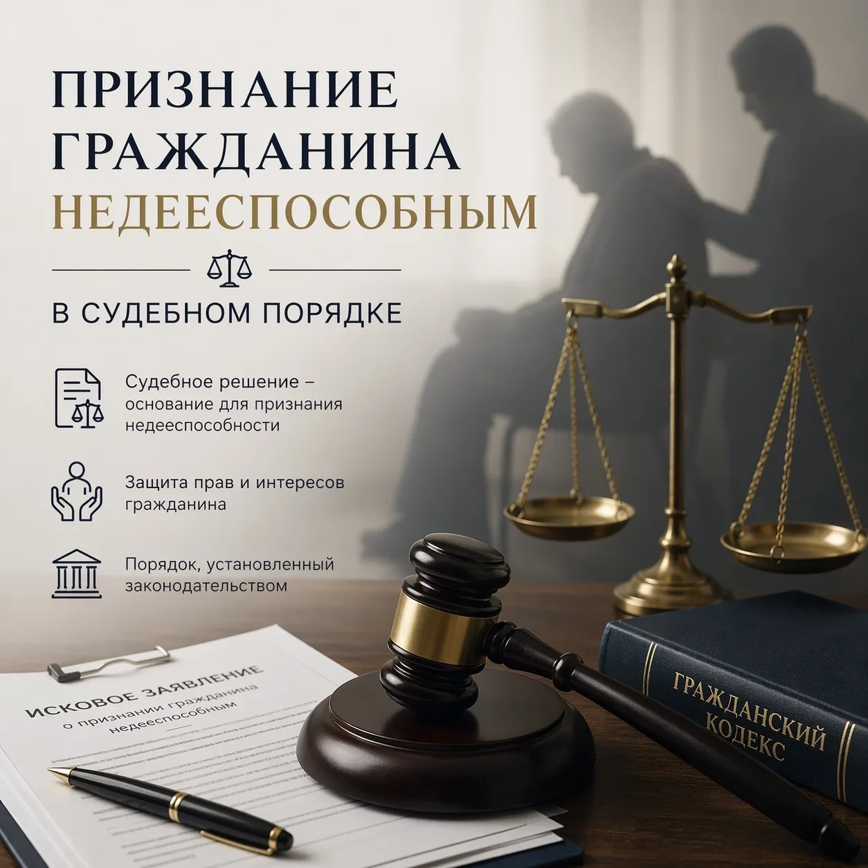 ⚡ Сегодня завершился судебный процесс о признании гражданина недееспособным.

📌 Ко мне обратилась К