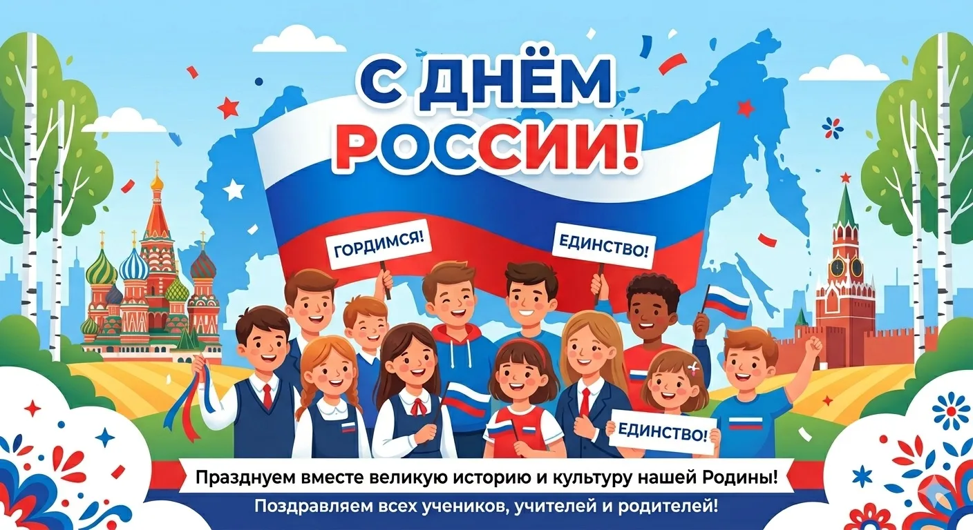 С Днём России! 🇷🇺

Этот праздник объединяет всех, кто любит свою Родину, гордится её историей и ве