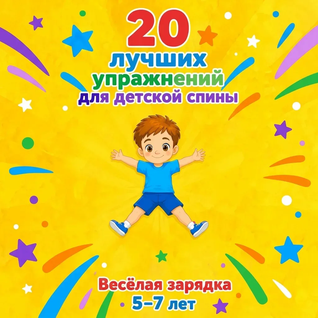 «СПИНКА - КАК СТРУНКА»: 20 весёлых упражнений для детей 5-7 лет https://vk.ru/wall-165695439_5952

М