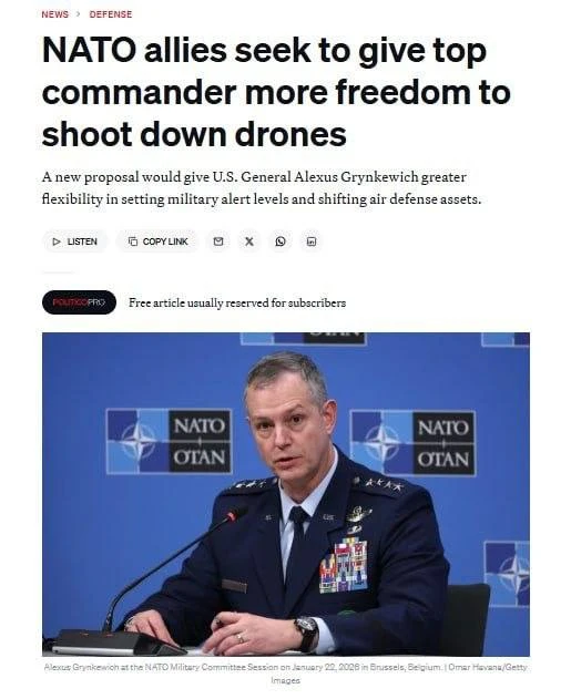 🇫🇲НАТО может расширить полномочия своего военного командования по вопросам ПВО

Страны НАТО готовя