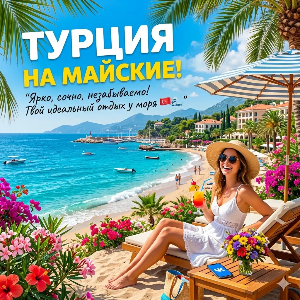 🇹🇷 Майские праздники в Турции: Успейте забронировать лето раньше всех!
Пока в Петербурге весна тол