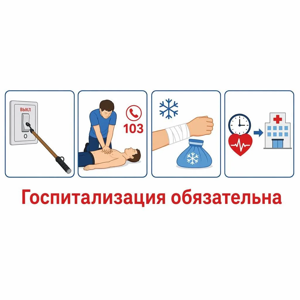 Чек-лист «Что делать при электротравме» (удар током)

Электротравма опасна не только ожогом, но и ос