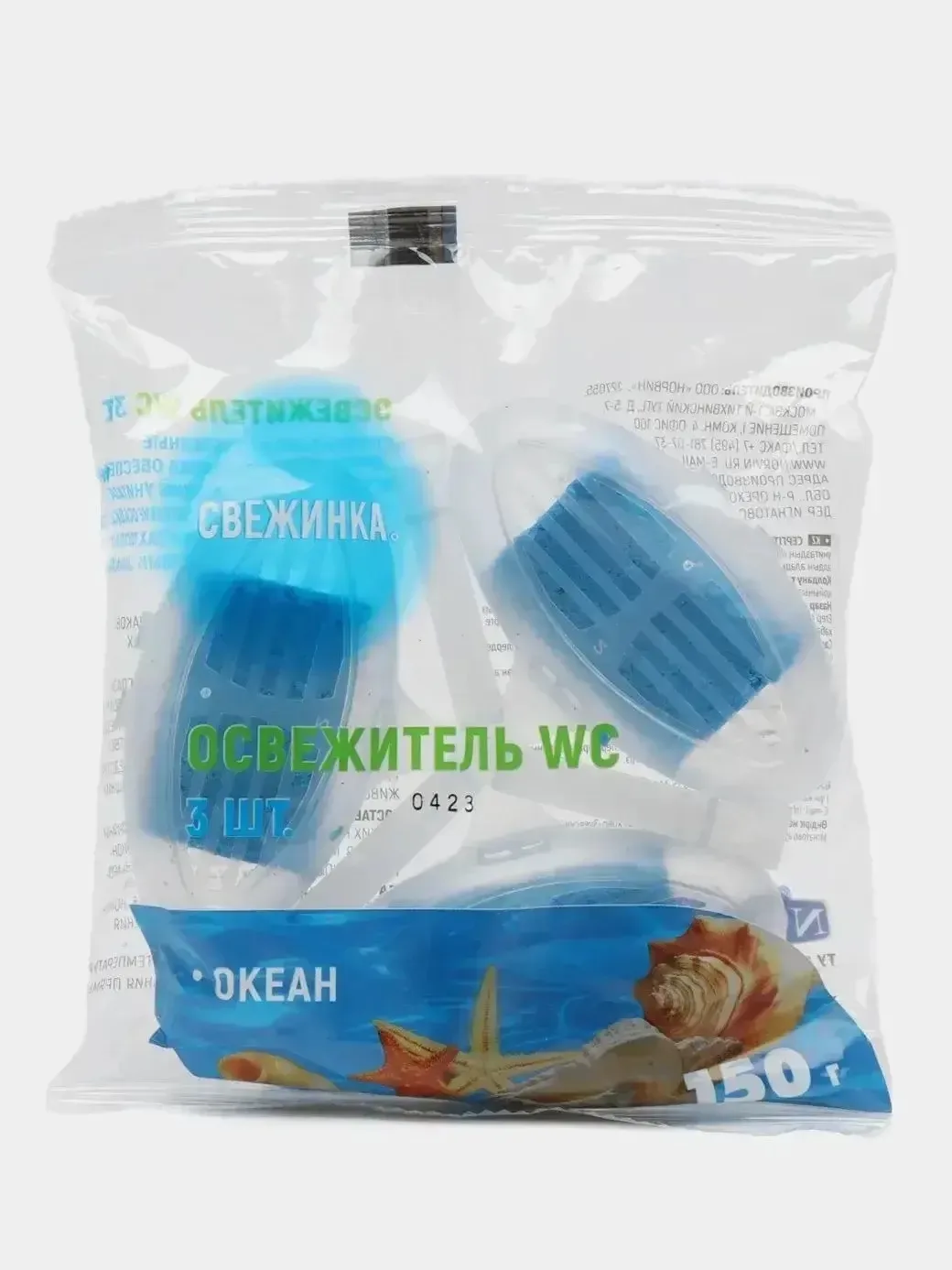 Освежитель Свежинка WC (део блок д/унитаза) 3×50 гр
Цена 85,90₽