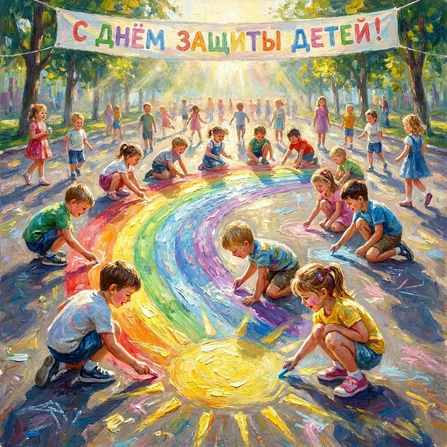 С Днём защиты детей!                 Пусть каждый ребёнок чувствует поддержку, растёт в безопасной с