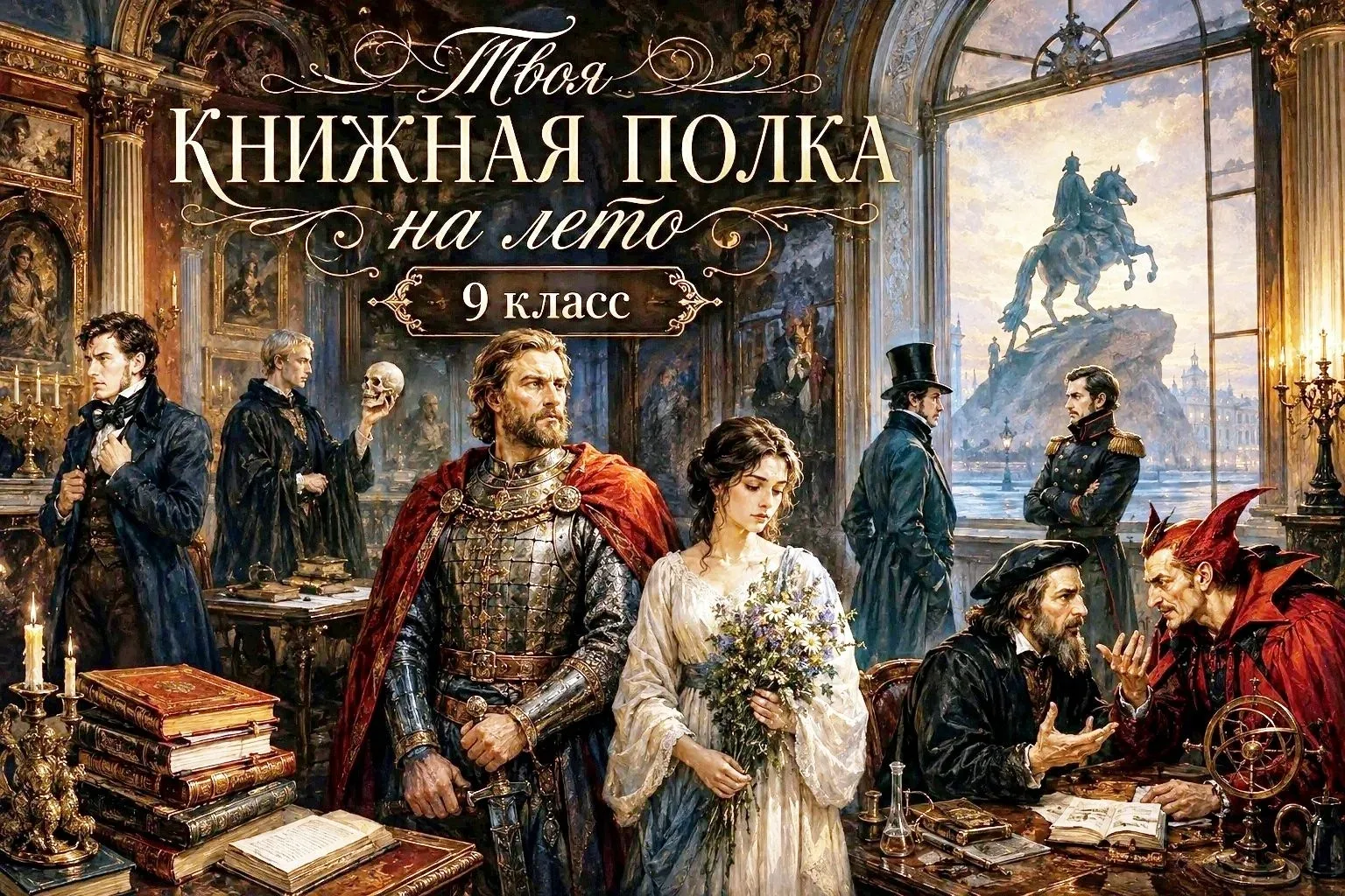 👍Твоя книжная полка. 9 класс

«Слово о полку Игореве». 
    М. Карамзин. Повесть «Бедная Лиза». 
 А