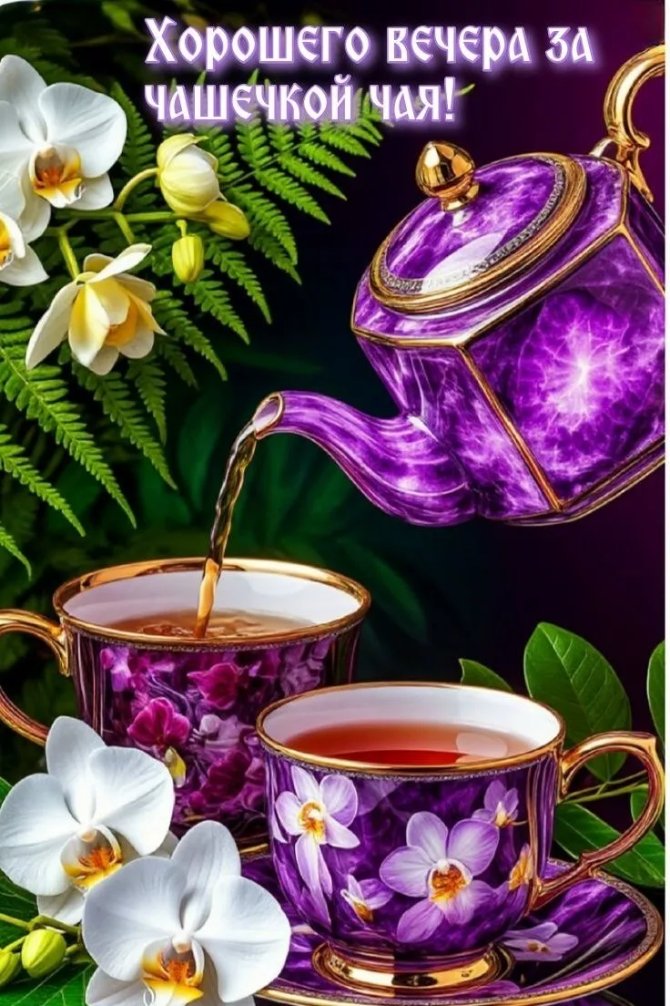 Хорошего вечера за чашечкой чая! ☕✨🌹
