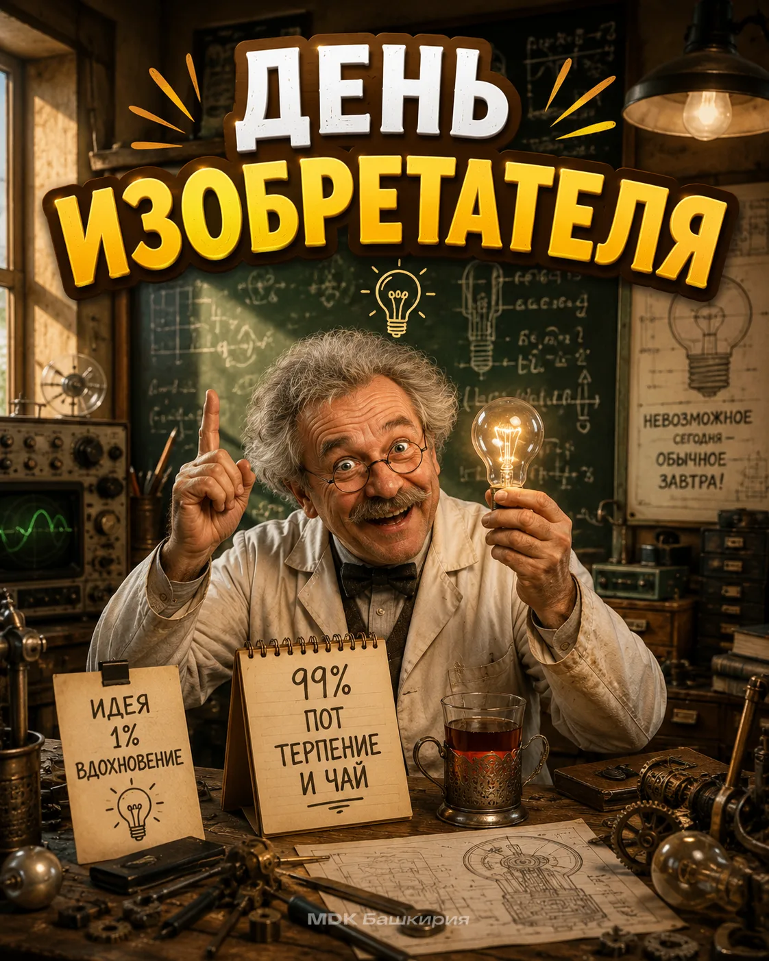 Сегодня День изобретателя 💡

Спасибо людям, которые однажды посмотрели на обычные вещи и сказали: «