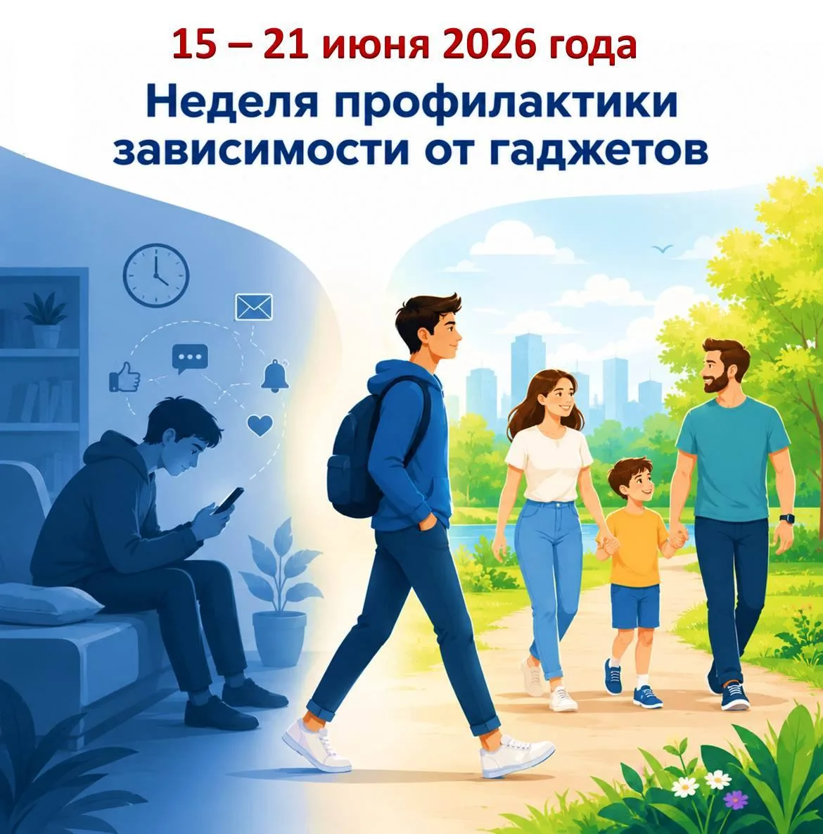 📵 15 – 21 июня - Неделя профилактики зависимости от гаджетов
 
‼ В этот период особое внимание удел