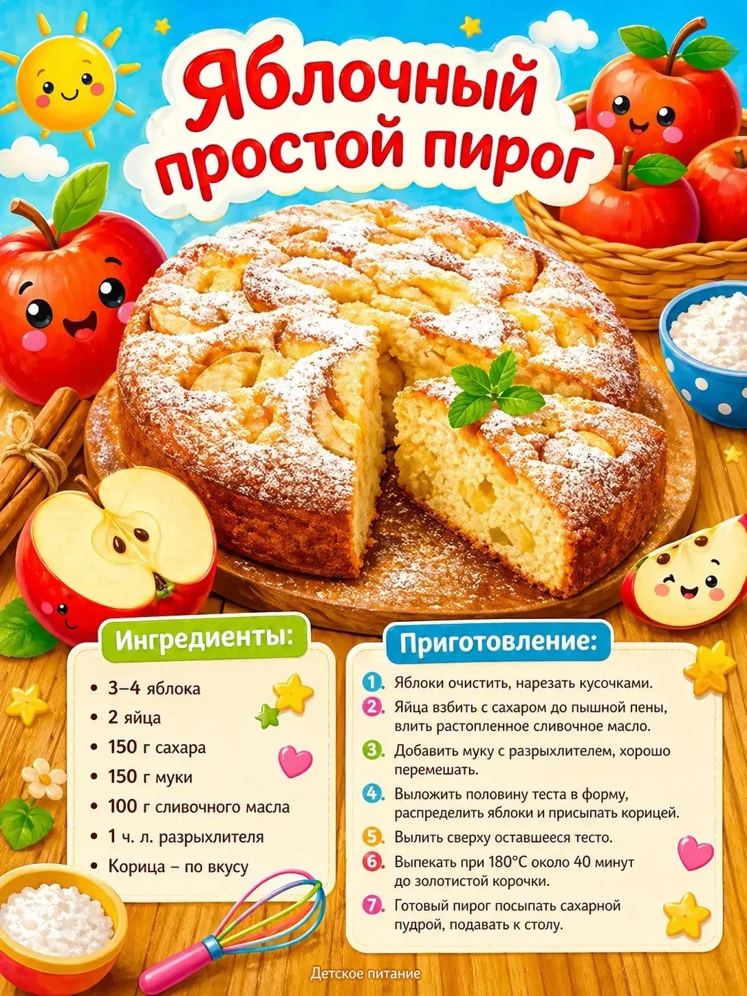 Яблочный простой пирог

Оцените пост 🩷

Детское питание - Подписаться!