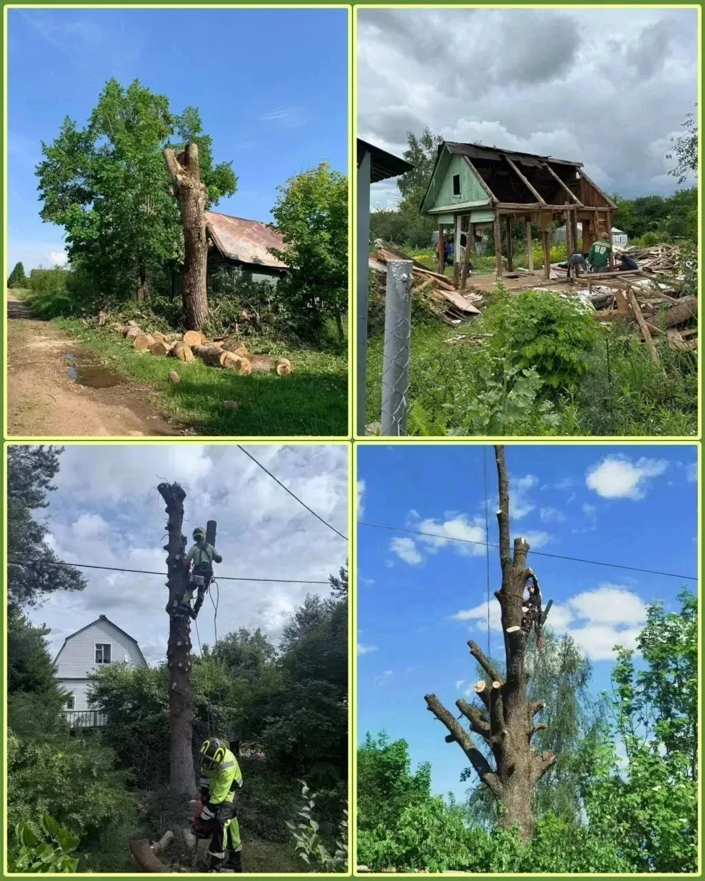 СПИЛ ДЕРЕВЬЕВ🌳 
РАСЧИСТКА УЧАСТКОВ ОТ ПОРОСЛИ, БУРЬЯНА☘️🌿🌱 
ДЕМОНТАЖ СТАРЫХ ПОСТРОЕК 
ТЕЛ. 899349