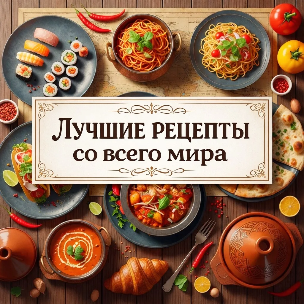 🌍 Любишь вкусно и интересно готовить?  
Наш канал — это настоящая кулинарная карта мира! 🍳✨  

Каж