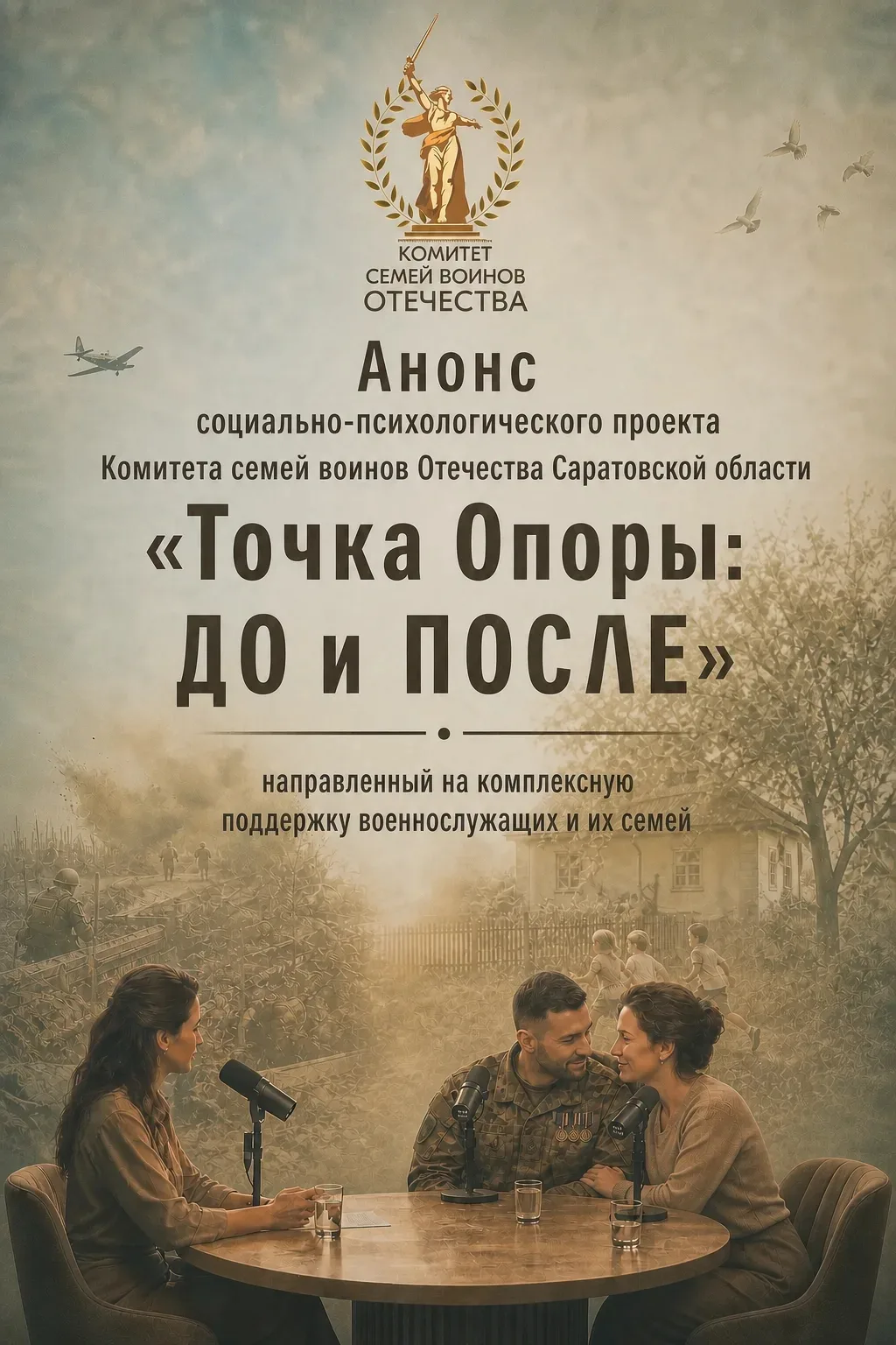 Точка Опоры: До и После

Возвращение к мирной жизни, ожидание близкого, неизвестность, переживание п