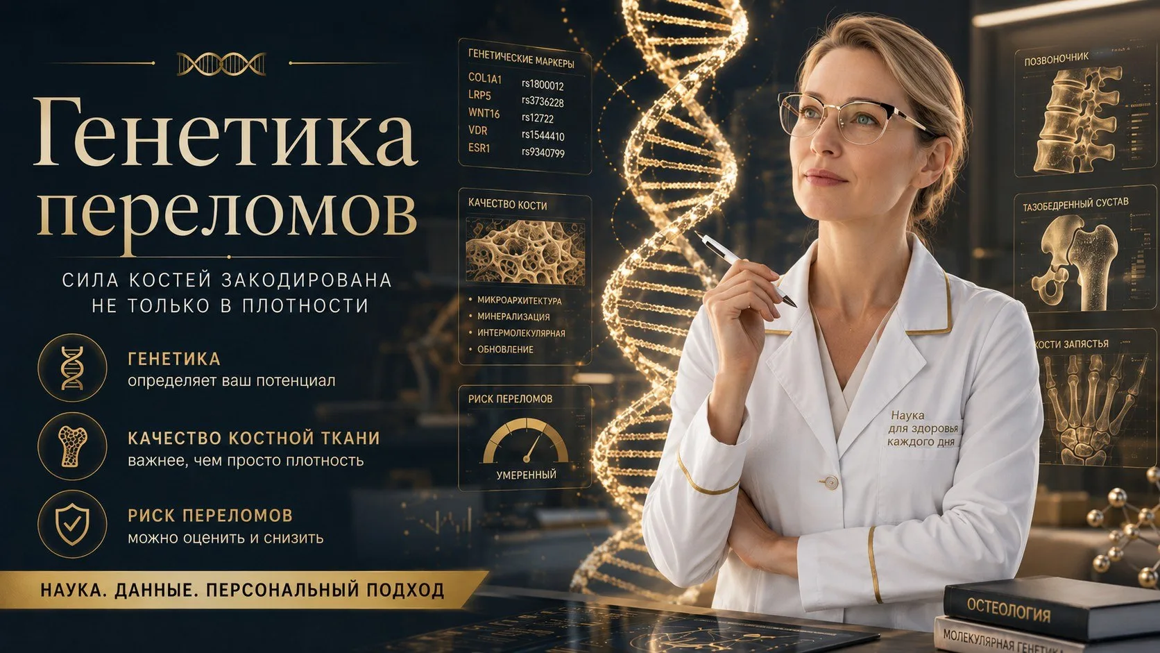 🧬  Сегодня разберём непростую, но очень важную тему — генетику переломов.

✅ Будет несколько назван