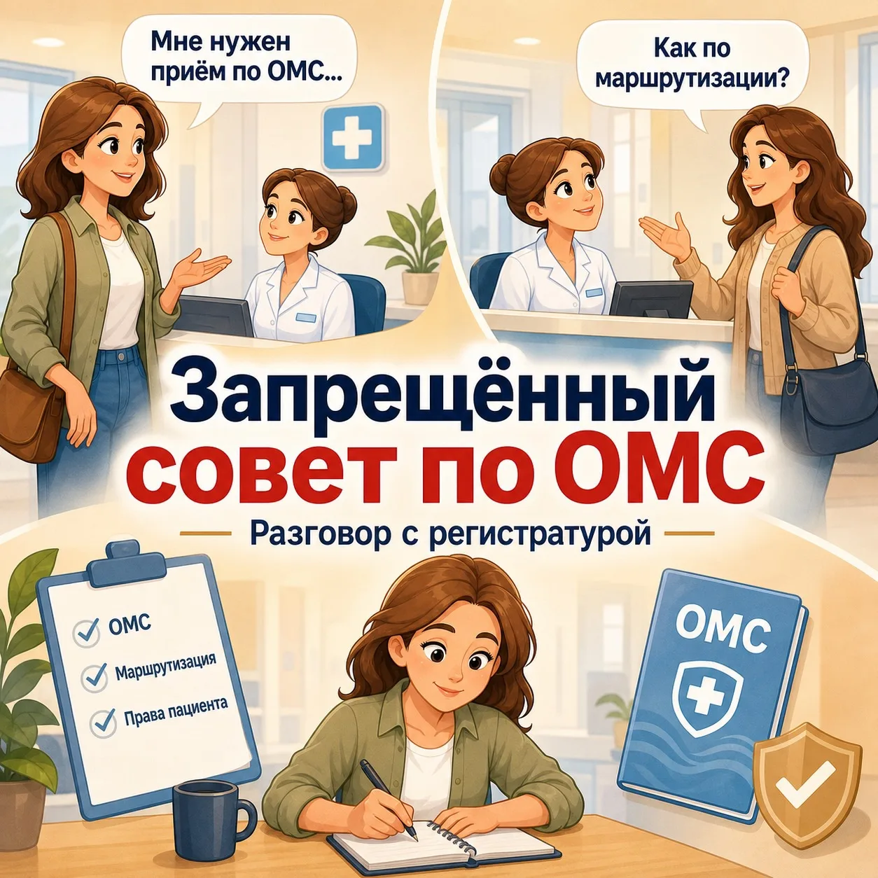 🕵️‍♀️ Запрещённый совет по ОМС: как разговаривать с регистратурой, будто вы уже всё знаете.
😵 У ок