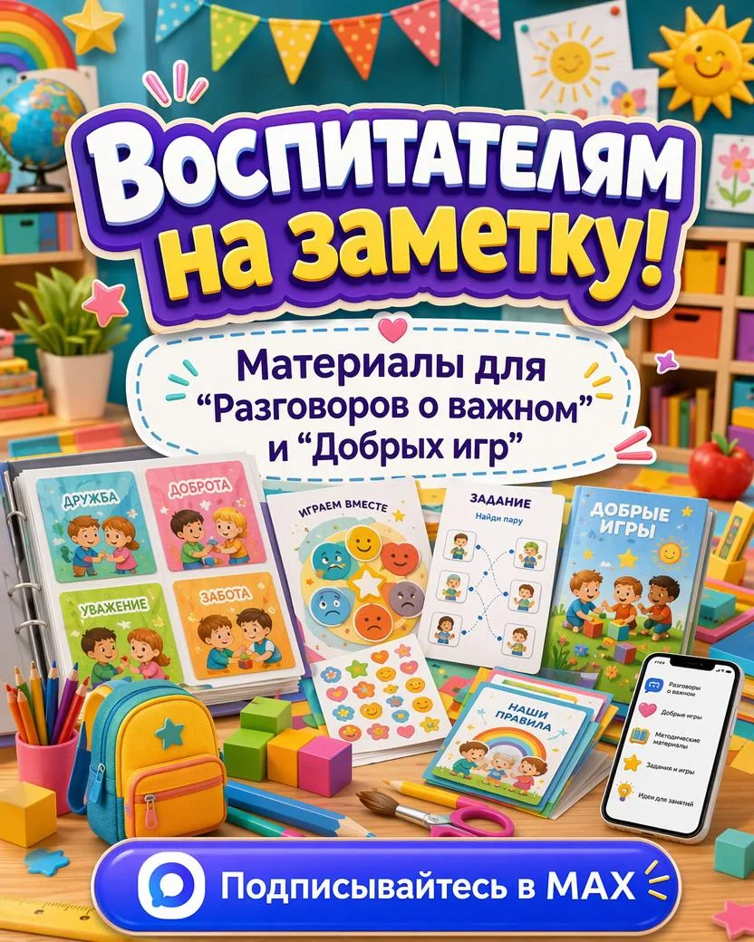 ⚡️ Воспитателям на заметку!

С 1 сентября 2026 года в детских садах планируют внедрить занятия «Разг
