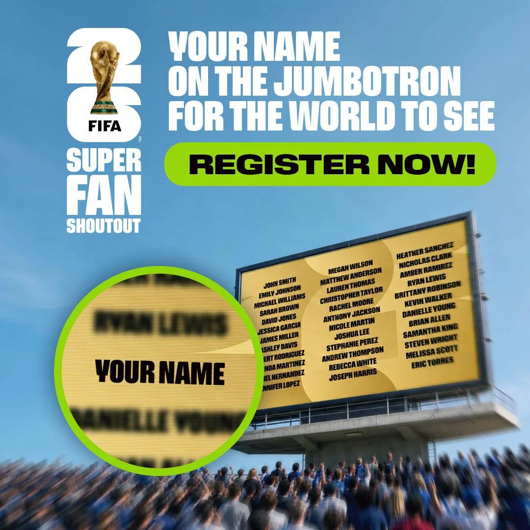 Ваш шанс попасть на экраны стадионов ЧМ‑2026: FIFA предлагает болельщикам уникальную возможность!

М