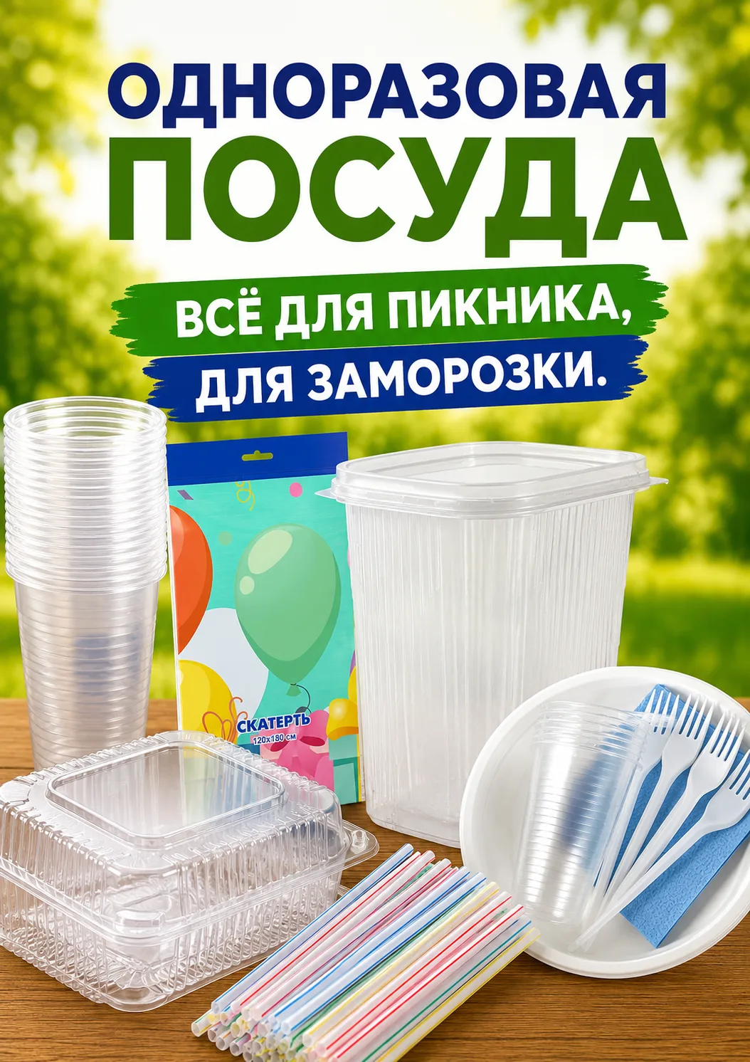 🎒 Пикник в рюкзаке — берём только нужное!
Не тащите тяжёлые тарелки и стаканы на природу! Возьмите 