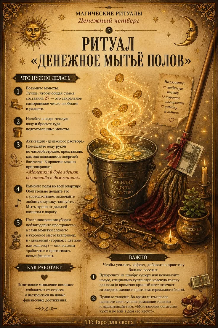 Денежное мытьё пола🌟