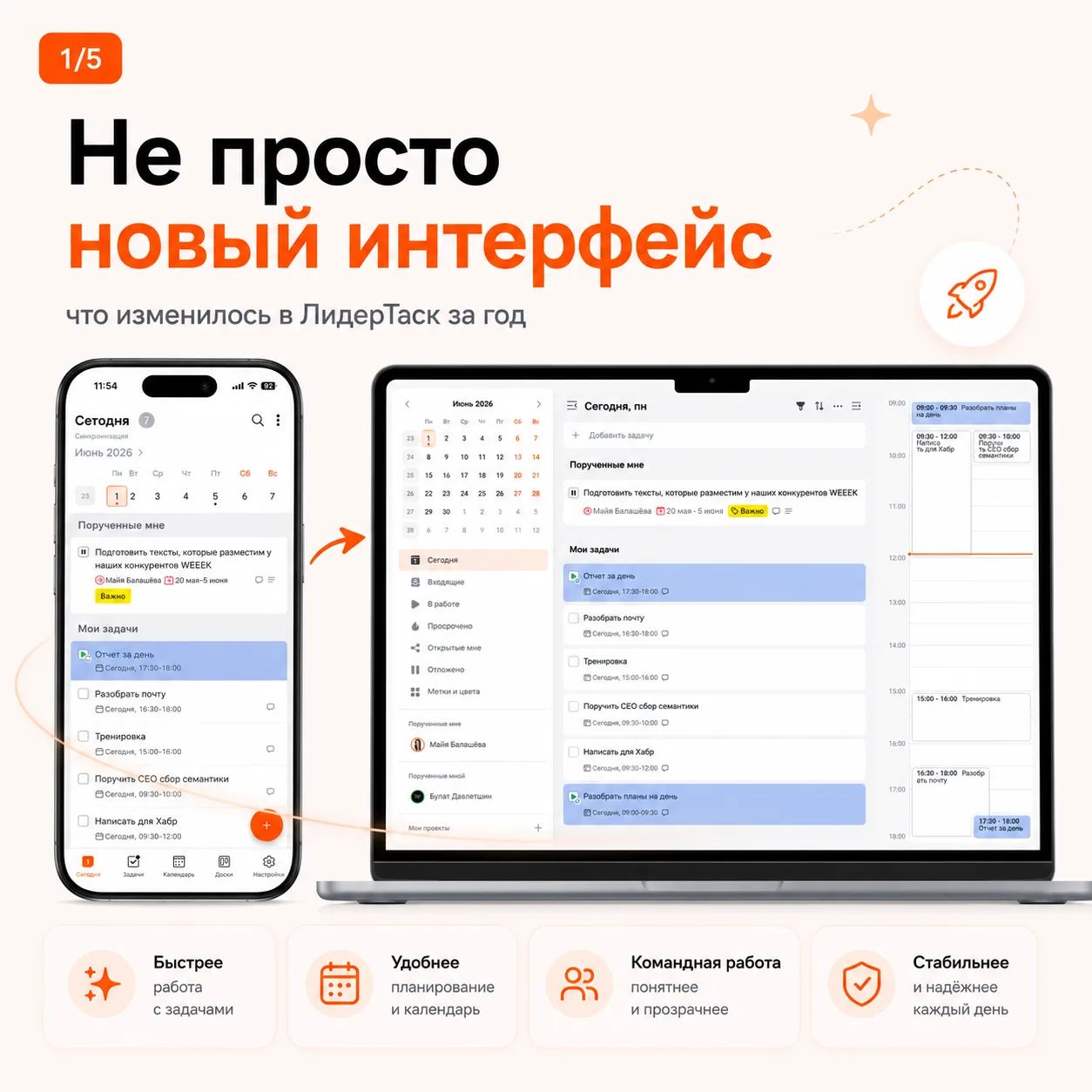 За год LeaderTask изменился не только внешне

Изменился сам путь работы с задачами: их стало проще б