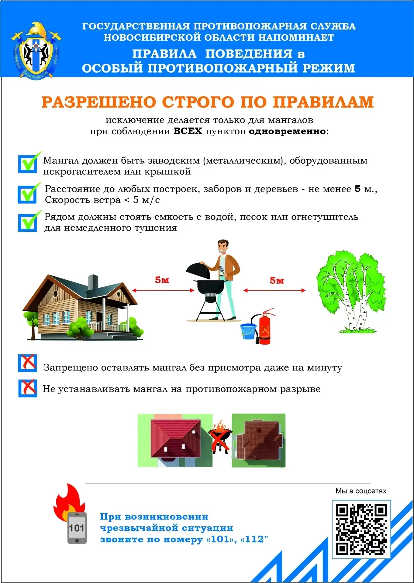 Небольшая памятка по противопожарному режиму, действующему в Новосибирской области
