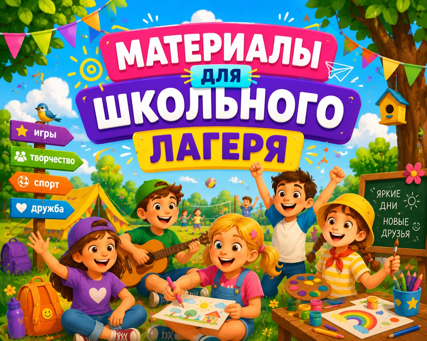Совсем скоро стартует школьный летний лагерь ☀️
И мы с коллегами объединились, чтобы подготовить для