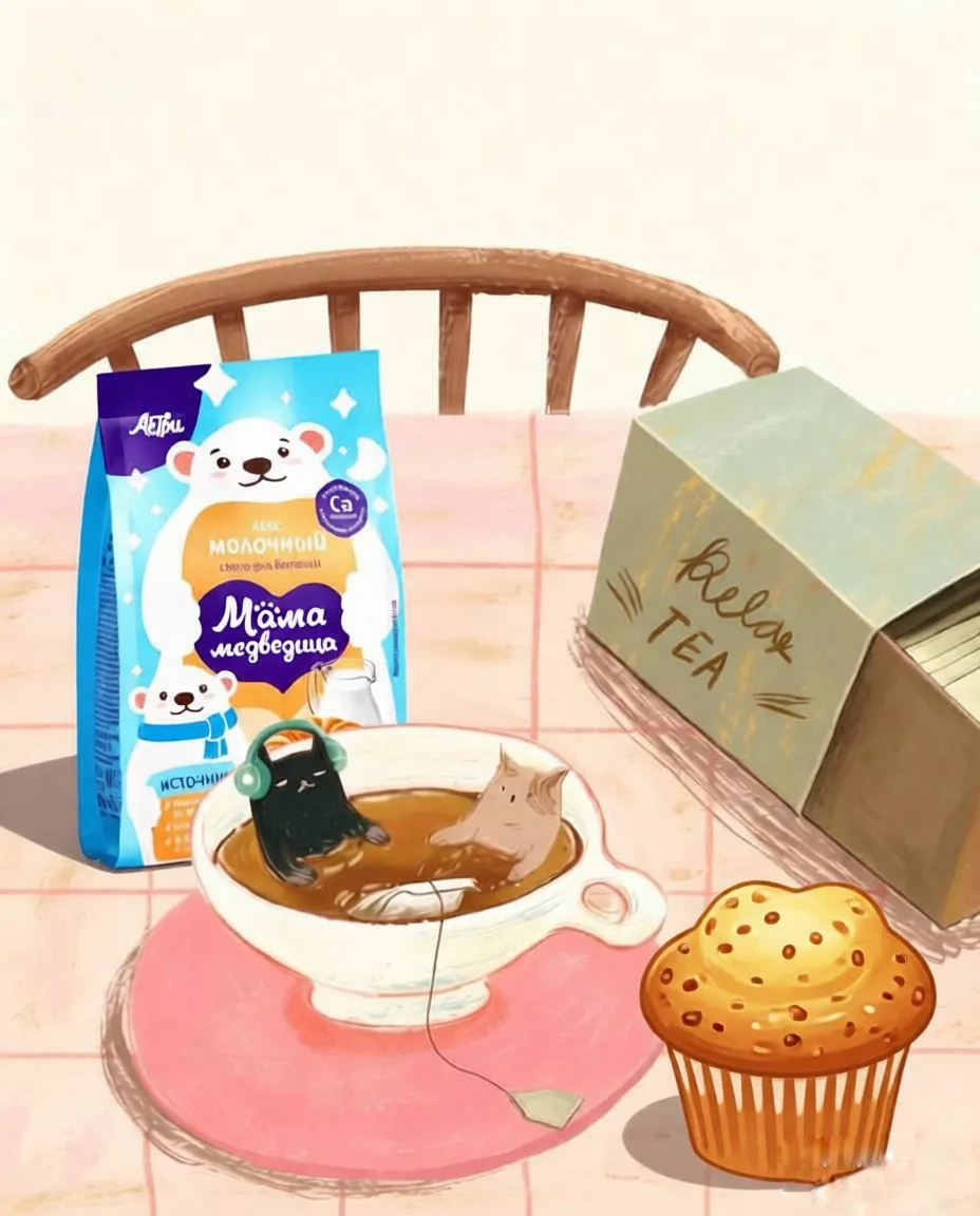 На улице rain?☔️ 
Это просто повод устроить себе tea time с маффином «Мама медведица»🧁☕️

тык
и сюд