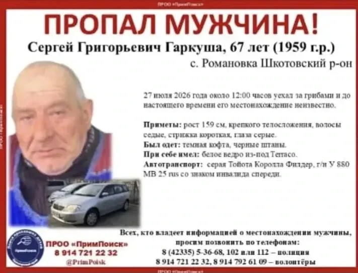 Добрый вечер. 27 июля пропал человек в лесу в районе Суходола.
Машина найдена.
Мужчина может быть де