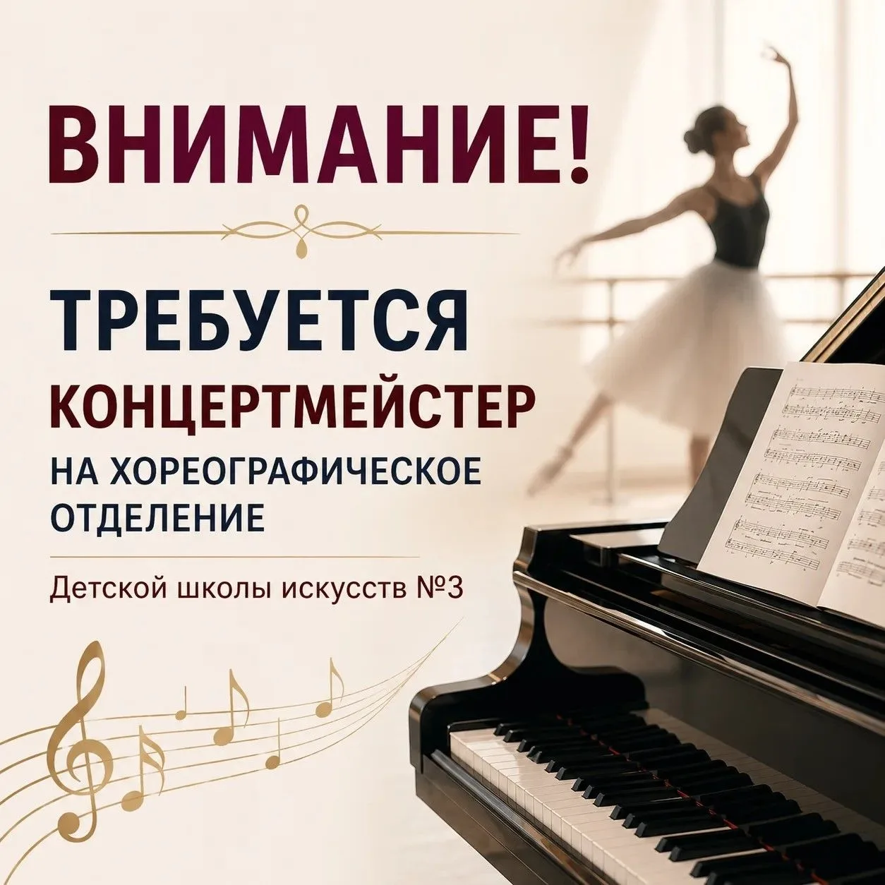 Дорогие музыканты и любители балета!
 
Приглашаем вас присоединиться к нашей талантливой команде и с