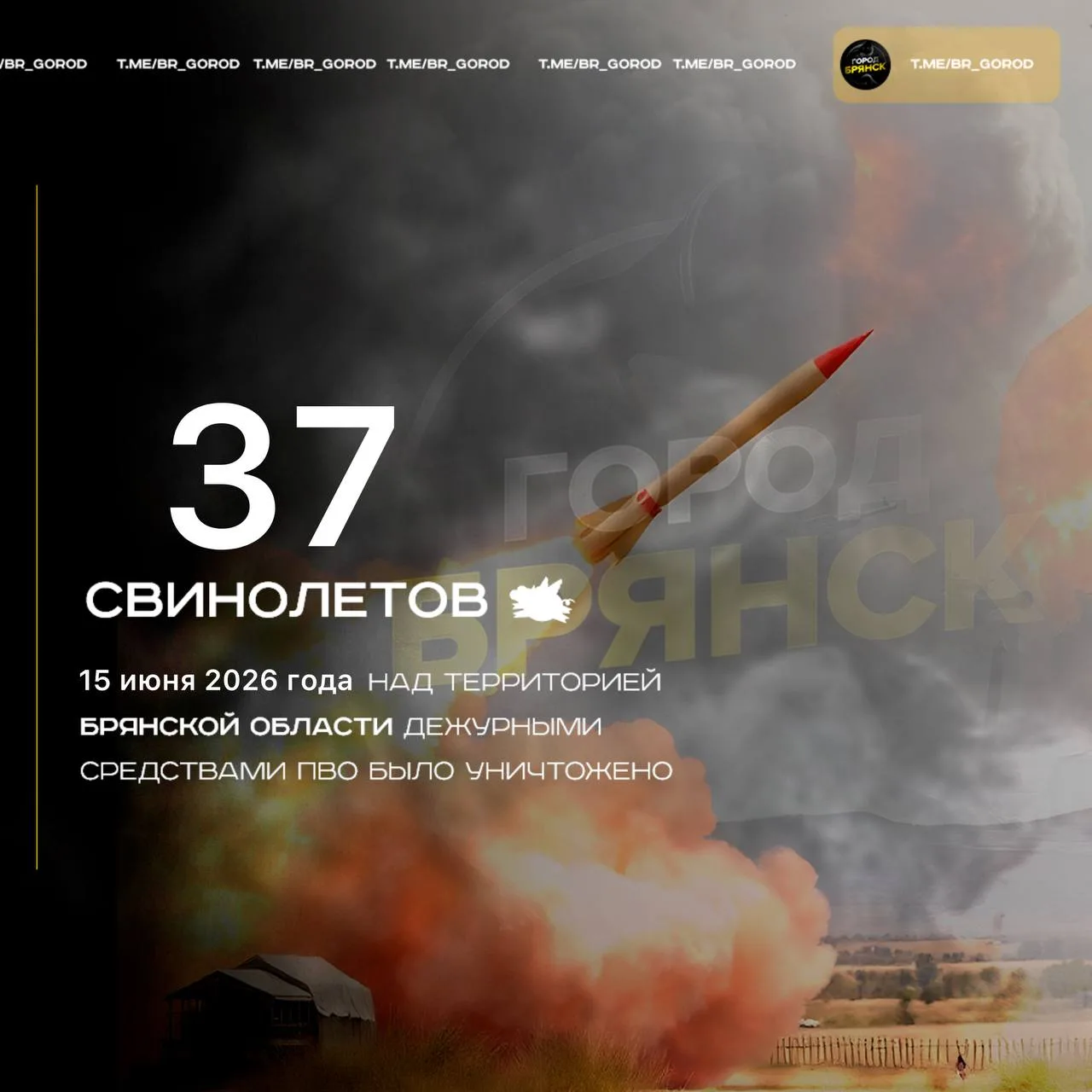 ‼️Оперативная информация 

Над территорией Брянской области подразделениями ПВО Министерства обороны