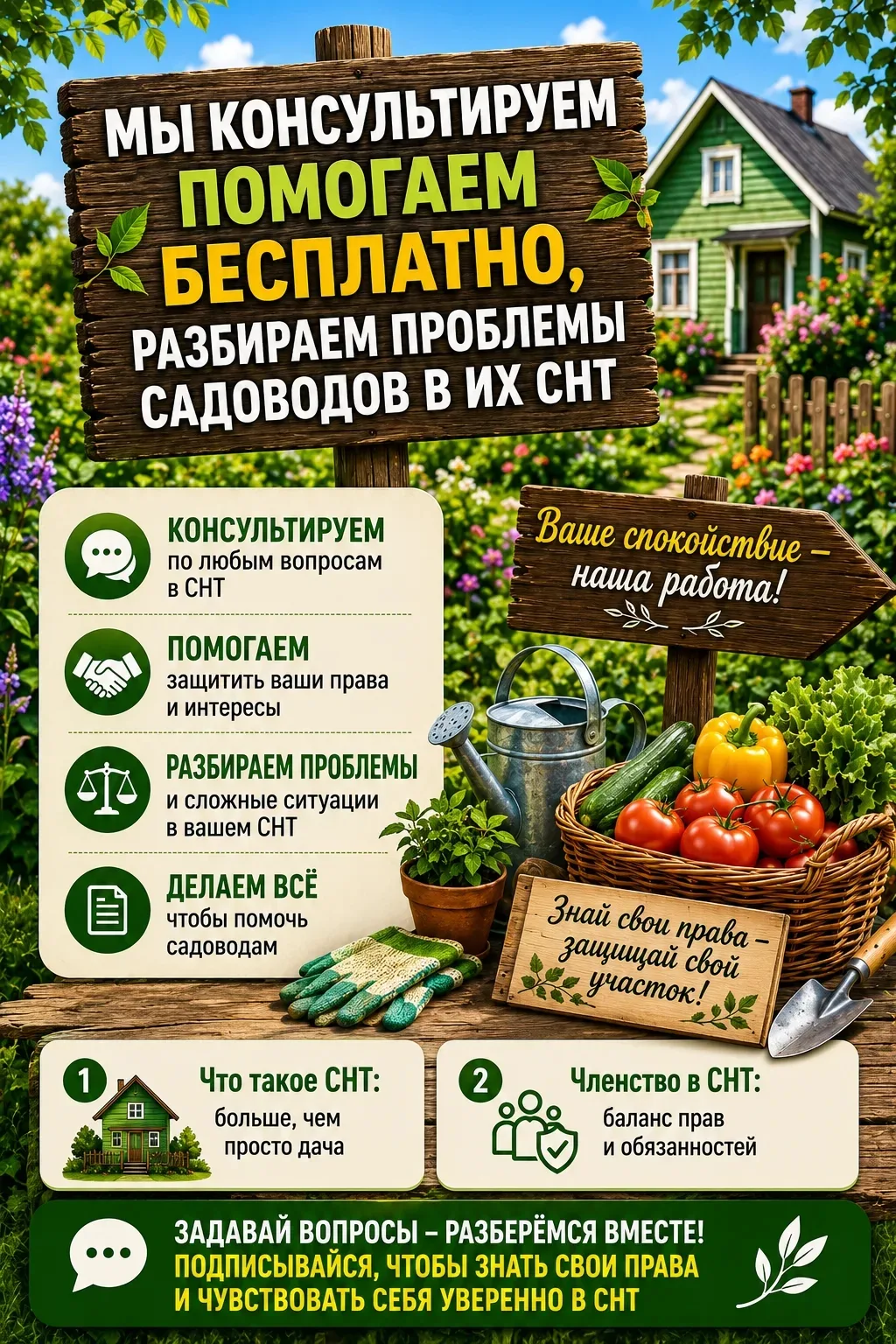🌿 ПУТАНИЦА В СНТ? РАЗБЕРЁМСЯ ВМЕСТЕ 🌿

Если у вас есть дача или участок в СНТ - вы точно сталкивал