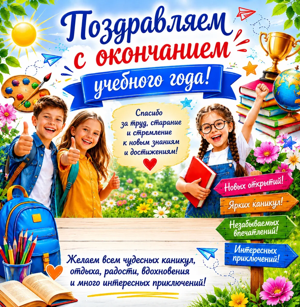 Учебный год завершён!

Дорогие обучающиеся, уважаемые педагоги и родители! Вот и подошёл к концу 202