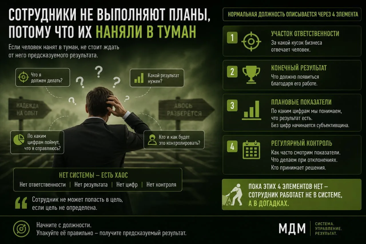 Перелидоз взят под контроль, продолжаем с системой…

Большинство сотрудников не выполняют план не по