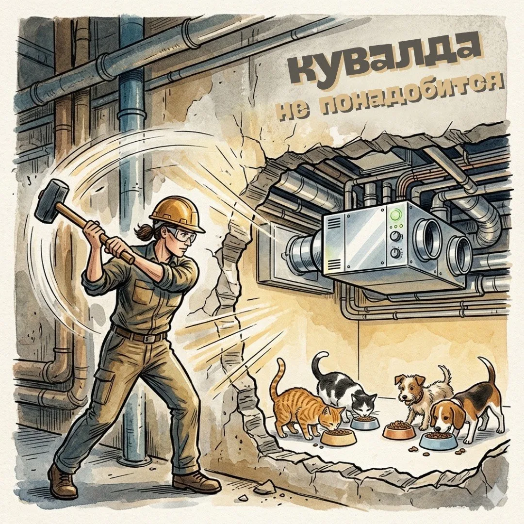 Вам не понадобится кувалда.
И доработки напильником - тоже.

К нам пришли проектировщики завода Roya