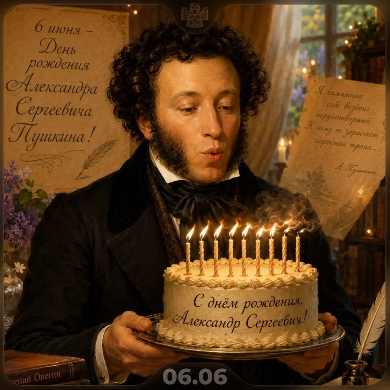 Солнце русской поэзии 📚🎩
#Пушкин #6июня