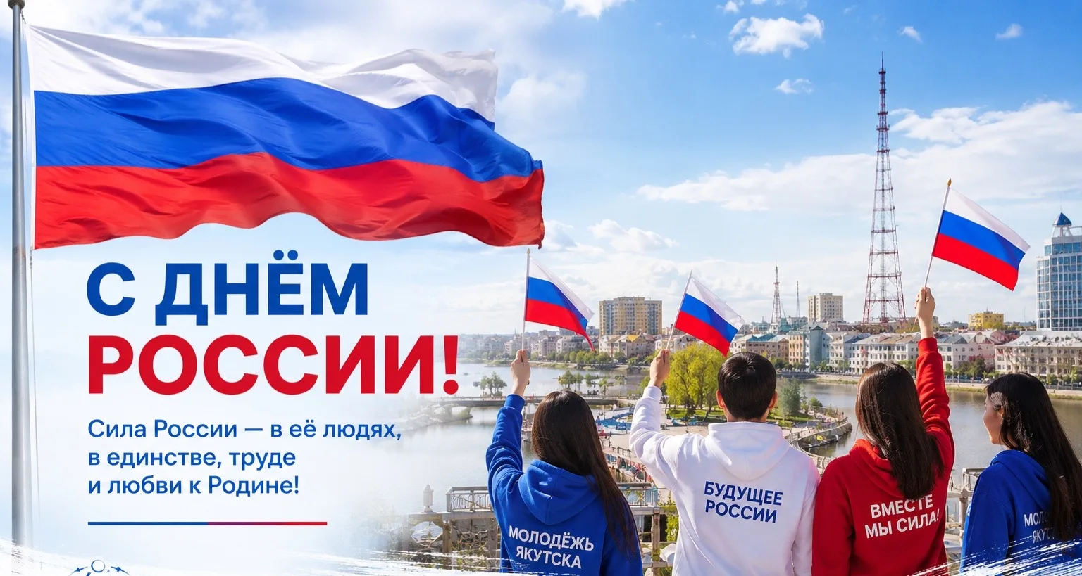 Молодёжная палата города Якутска поздравляет с Днём России!

Этот праздник объединяет всех, кто горд