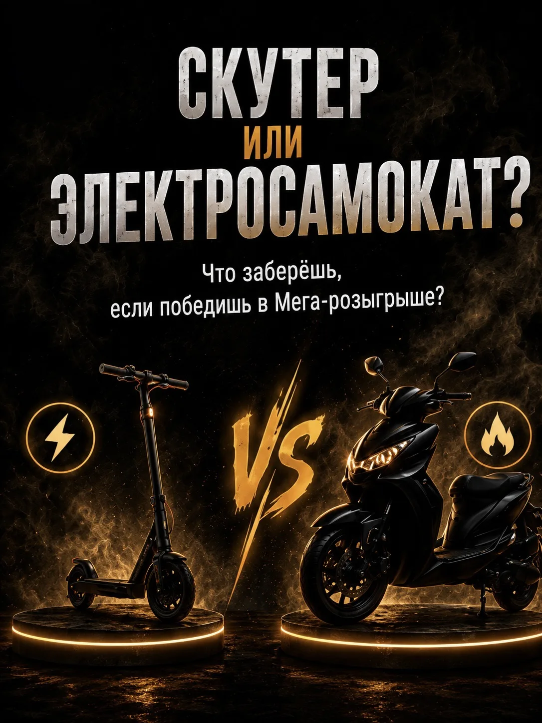 🔥 БИТВА ГОДА: самокат или скутер?

🛴 Один - компактный красавчик без лишней возни.
🛵 Второй - мощ